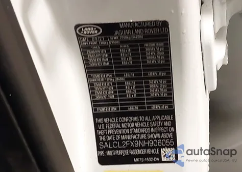 2022 Land Rover Discovery Sport Se R-Dynamic from USA, damaged, VIN SALCL2FX9NH906055